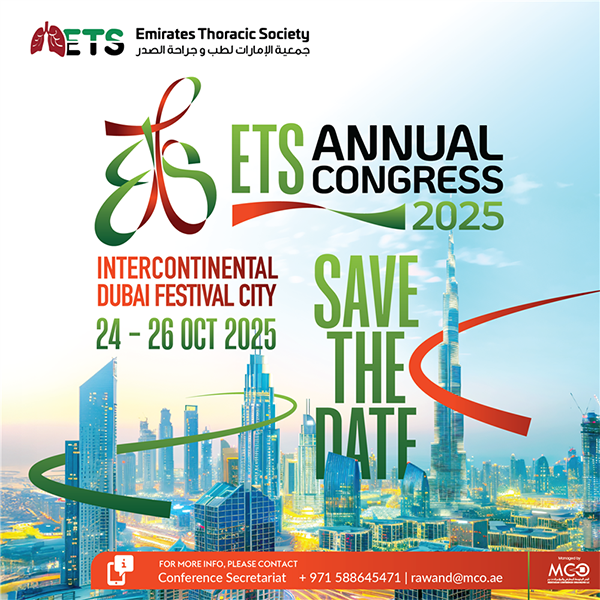 ETS Annual Congress 2025 - 24-26 Oct 2025, InterContinental Dubai Festival City, Save the Date