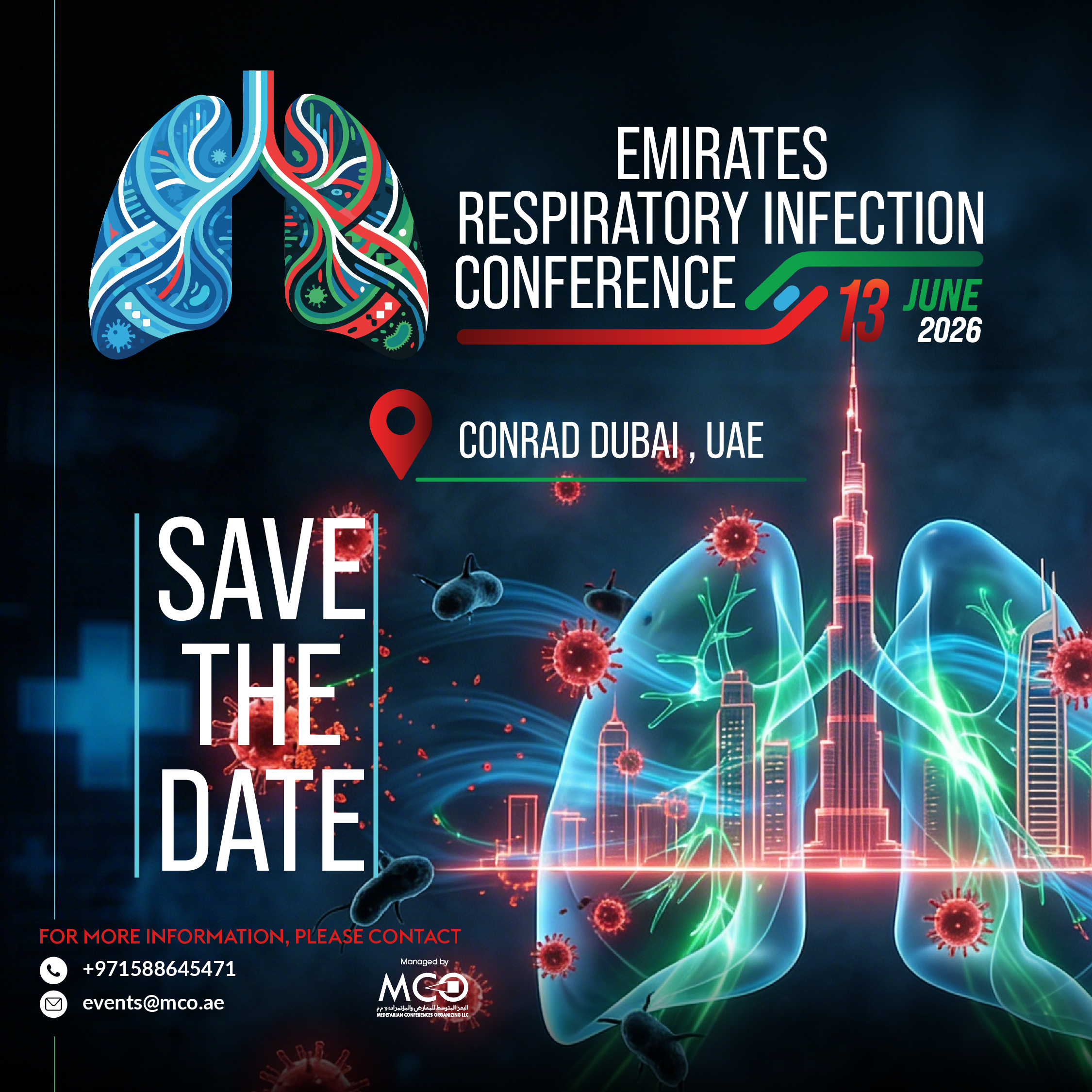 Emirates Respiratory Infection Conference - 13 June 2026, Conrad Dubai, Save the Date